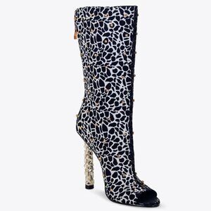 Crystal Leopard Booties